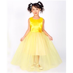 Нарядное жёлтое платье для девочки 83122-ДН18
