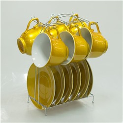 Набор чайный керамика 12 предметов на мет/подставке Перламутр 135-2 СК1-36