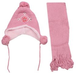 Комплект шапка шарф, детский 45611.7 (т. розовый)