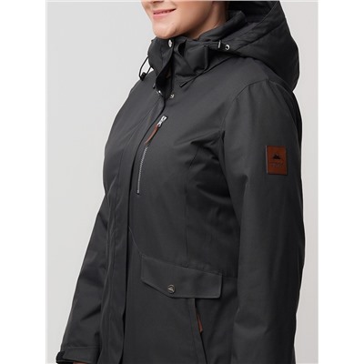Горнолыжная куртка MTFORCE bigsize темно-серого цвета 2047TC