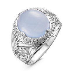 Серебряное кольцо 925 пробы с цветными фианитами - 606