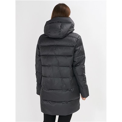 Куртка зимняя big size темно-серого цвета 7519TC