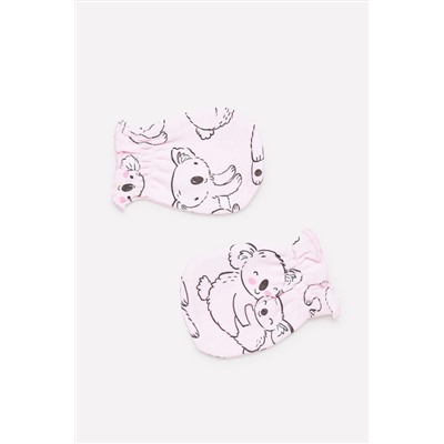 Рукавички для девочки Crockid К 8528 забавные коалы на нежно-розовом
