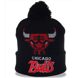 Брутальная мужская шапка Chicago Bulls. Комфортный головной убор, популярный всегда №4193