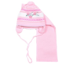 Шапка детская (с шарфом) 45620.1 (розовый)