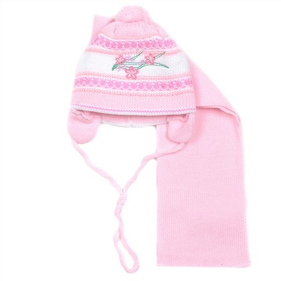 Шапка детская (с шарфом) 45620.1 (розовый)