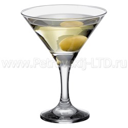 "Bistro" Бокал стеклянный 170мл, д10,5см, h13,5см, для мартини, набор 6шт, цветной картон (Россия)