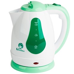 Чайник электрический 1,8л ВАСИЛИСА Т3-1500 белый с зеленым