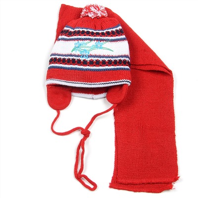 Шапка детская (с шарфом) 45620.77 (красный)