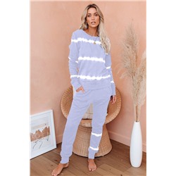 Violet Stripes Long Sleeves and Joggers Lounge Set