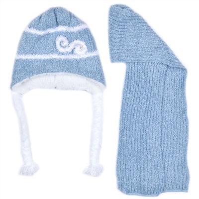 Комплект шапка шарф, детский 45615.7 (голубой)