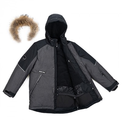 Куртка зимняя для мальчика Питер черная 241-20з Батик