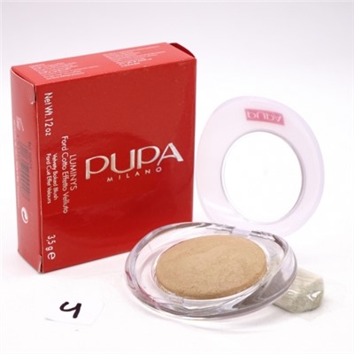 PUPA LUMINYS BAKEDALL OVER - №4, румяна запечёные 9 г