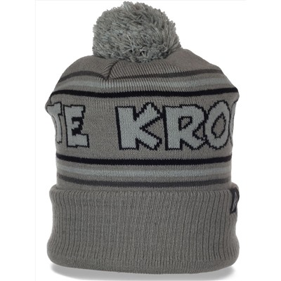 Фирменная мужская шапка современного дизайна. Теплая и удобная модель для холодной погоды №4171
