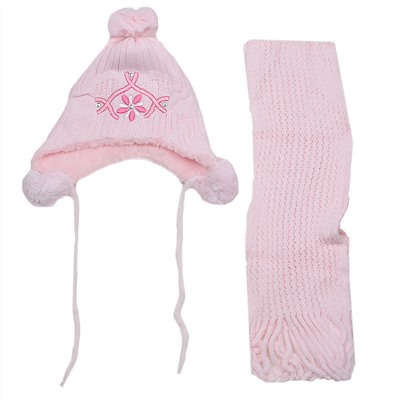 Комплект шапка шарф, детский 45611.6 (св. розовый)
